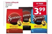 senseo coffeepads 48 stuks voor en euro 3 99