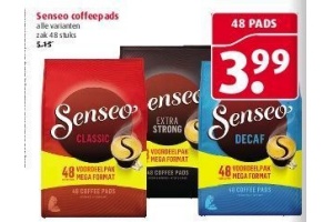 senseo coffeepads 48 stuks voor en euro 3 99