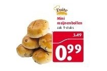 mini rozijnenbollen