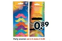 party snorren set en agrave 6 stuks en euro 0 89