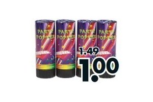 party poppers set en agrave 4 stuks en euro 1 00