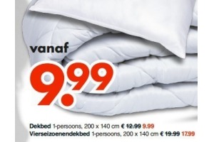 vierseizoenendekbed 1 persoons 200 x 140 cm en euro 17 99