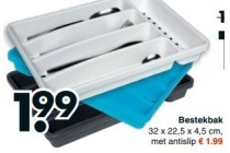 bestekbak 32 x 22 5 x 4 5 cm met antislip en euro 1 99