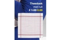 theedoek met ruit en euro 0 69