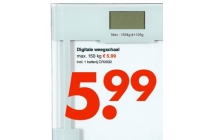 digitale weegschaal max 150 kg en euro 5 99