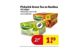 pickwick green tea en rooibos en euro 1 99