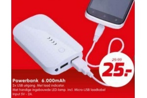 powerbank 6 000 mah