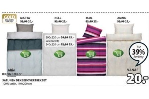 satijnen dekbedovertrekset