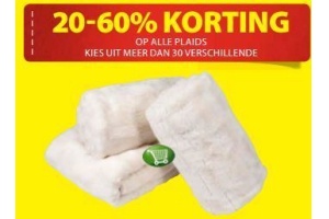 korting op alle plaids