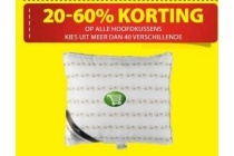 korting op alle hoofdkussens