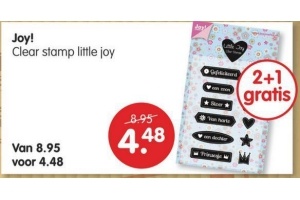 joy clear stamp little joy