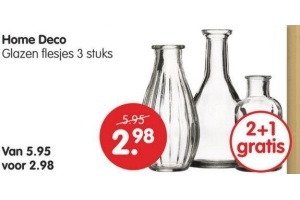 home deco glazen flesjes