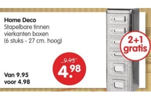 home deco stapelbare tinnen boxen