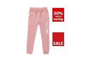 meisjes broek joggingstof met borduursel