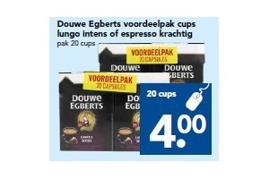 douwe egberts voordeelpak cups lungo intens of espresso krachtig