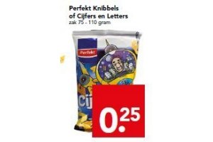 perfekt knibbels of cijfers en letters