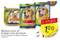 markant pat en eacute of brokjes voor de hond