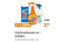 huishoudspray en doekjes