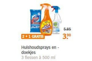 huishoudspray en doekjes
