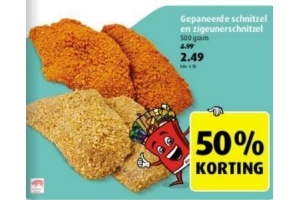 gepaneerde schnitzel en zigeunerschnitzel
