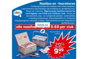 naaibox en fournituren