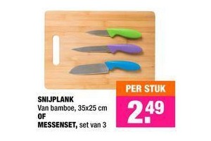 snijplank of messenset