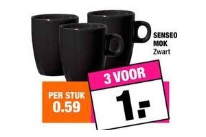 senseo mok zwart