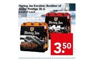 hertog jan karakter bockbier of grand prestige 30 cl voor en euro 3 50