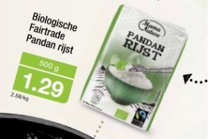 biologische fairtrade pandan rijst