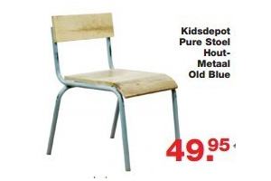 kidsdepot pure stoel hout metaal old blue en euro 49 95