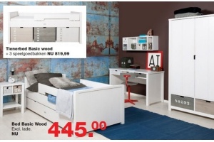 bed basic wood exclusief lade en euro 445
