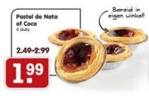 pastel de nata of coco