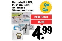 kettlebell 4 kg push up bars of fitness weerstandkabel