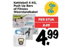 kettlebell 4 kg push up bars of fitness weerstandkabel