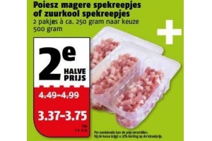 poiesz magere spekreepjes of zuurkool spekreepjes