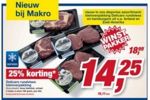 delicaro rundvlees kleinverpakking