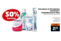 sensodyne en parodontax mondwater tandenborstel en floss