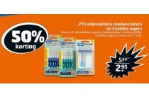 2th onbreekbare tandenstokers en coniflex ragers
