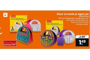 kleur en maak je eigen tas