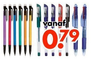 hp vulpotloden gelpennen en 4 kleuren balpennen