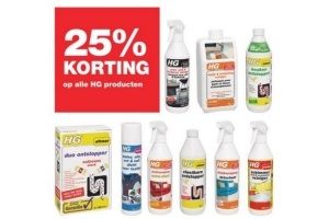 Bestaan Sanders hop 25% korting op alle HG producten - Beste.nl