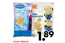 frozen minions mini biscuits