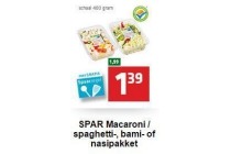 spar macaroni spaghetti bami of nasipakket