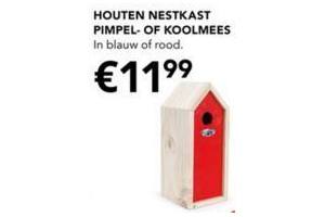 houten nestkast pimpel of koolmees