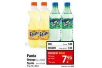 fanta orang een sprite tray