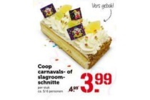 coop carnavals of slagroomschnitte