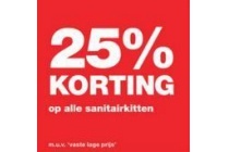 25 korting op alle sanitairkitten