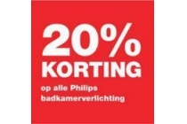 20 korting op alle philips badkamerverlichting