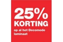 25 korting op al het decomode laminaat