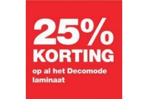 25 korting op al het decomode laminaat